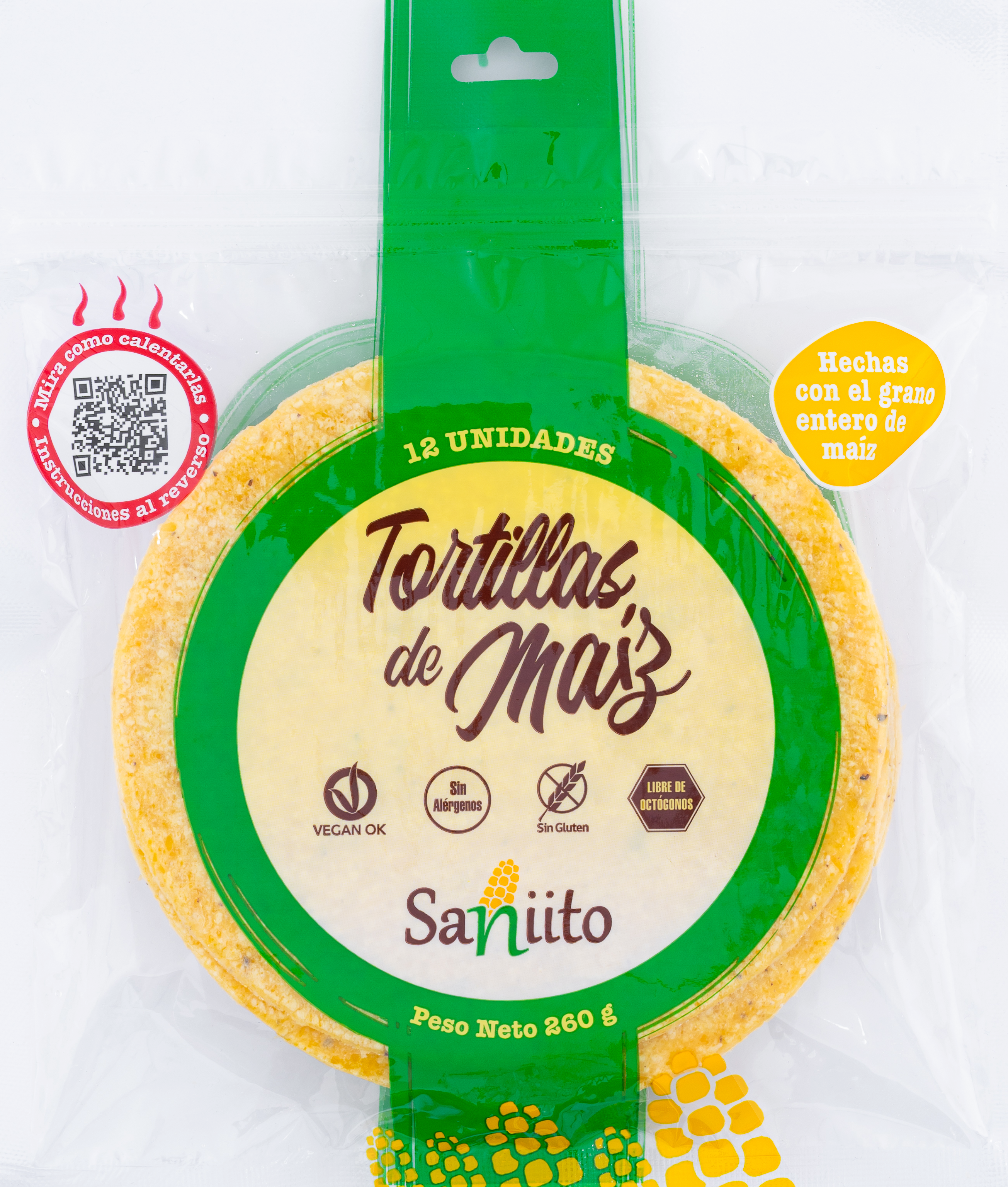 Tortillas de Maíz de mesa c/zipper (14cms / 12u)