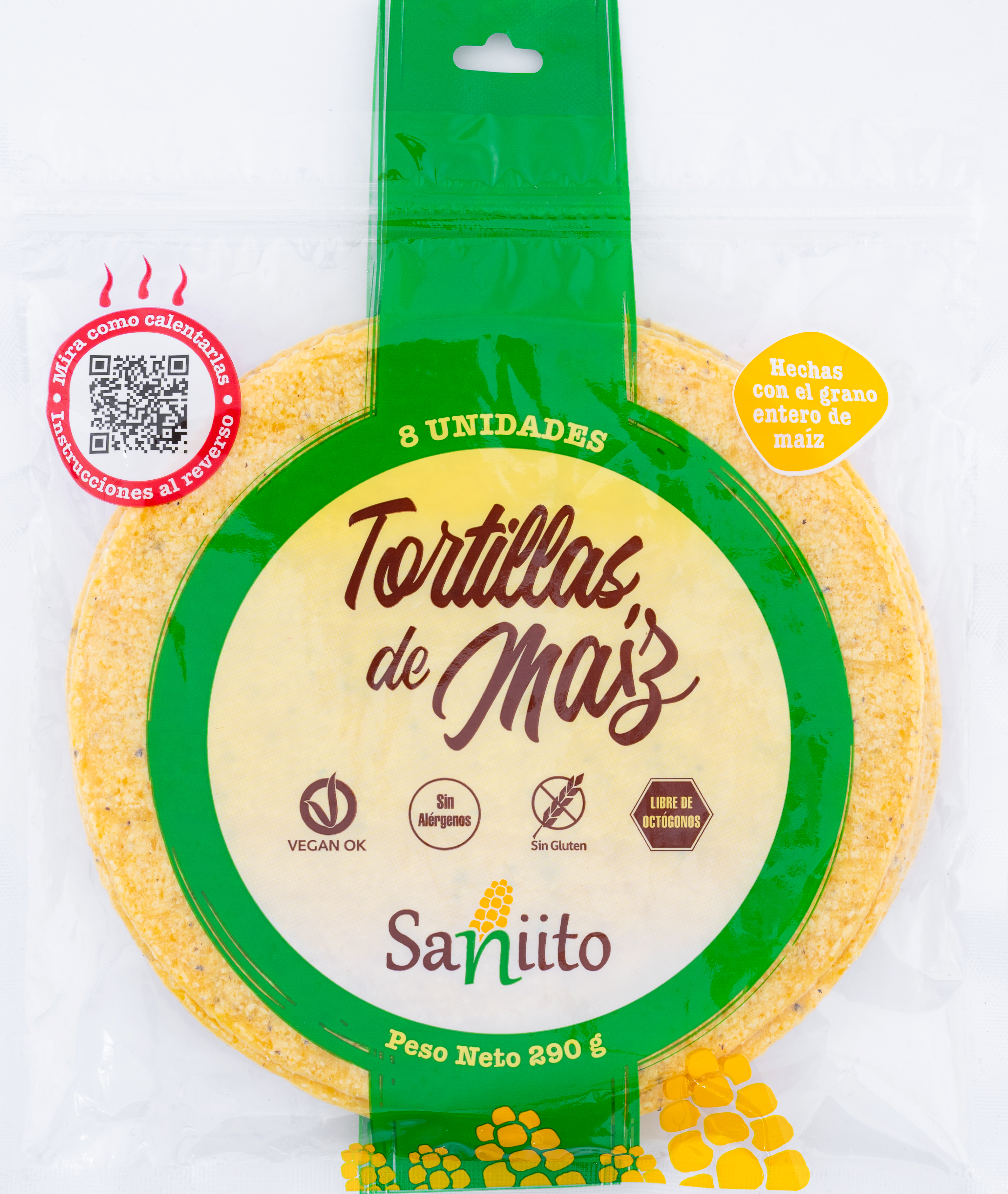 Tortillas de Maíz para fajita c/zipper (17cms / 8u)